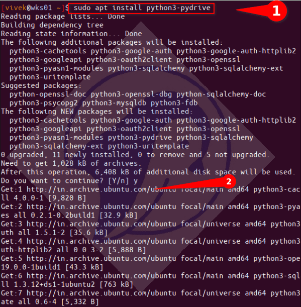 How to install python3 pydrive on Ubuntu / Debian Linux nixCraft