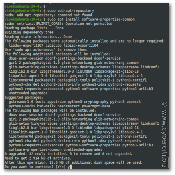 Ubuntu addaptrepository command not found error and solution nixCraft