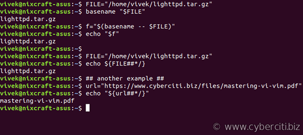 Bash get basename of filename or directory name nixCraft