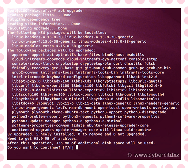 How do I update Ubuntu using terminal command line nixCraft