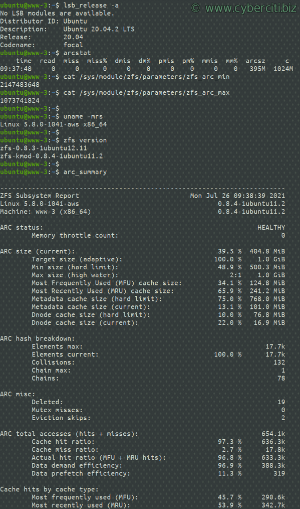 How to set up ZFS ARC size on Ubuntu/Debian Linux nixCraft