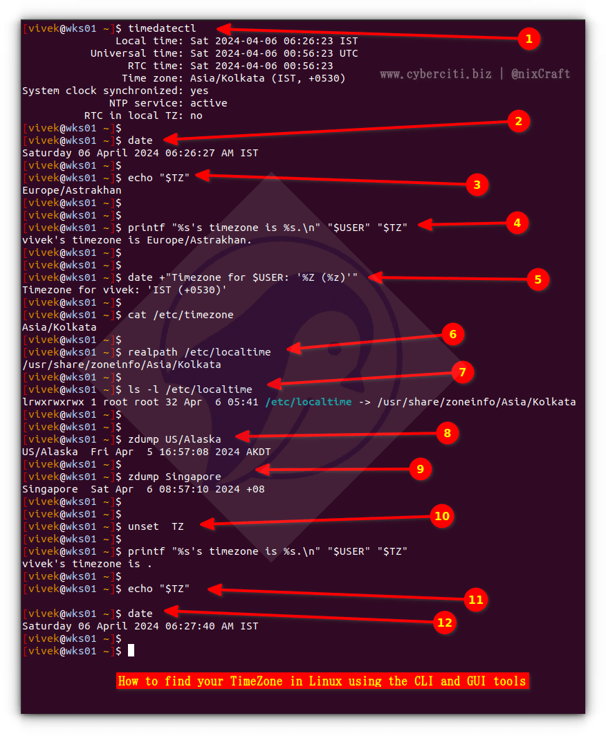 How do I find out my timezone in Linux? nixCraft