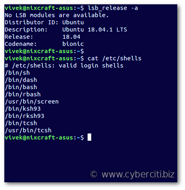 How do I find out what shell I am using on Linux/Unix? nixCraft
