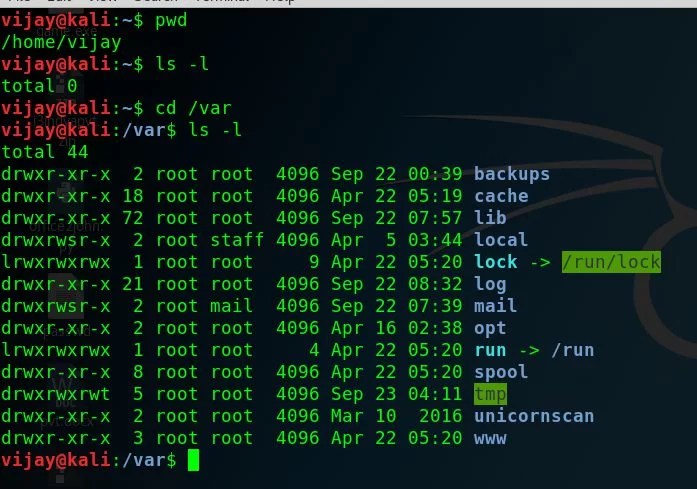 Kali Linux commands list