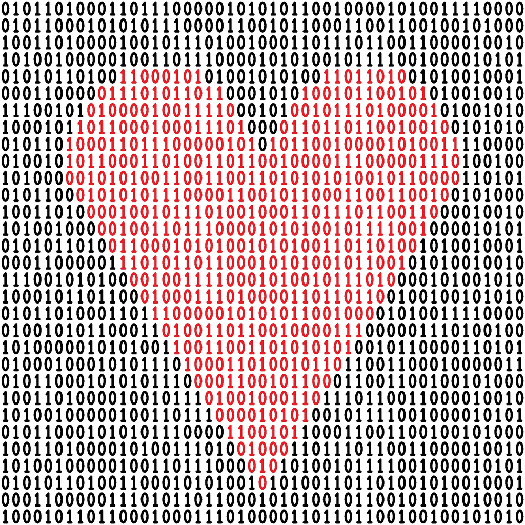 Binary code heart - CyberTalk.org