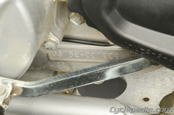 VIN and Engine Number CYCLEPEDIA Yamaha WR250R and WR250X Online Manual