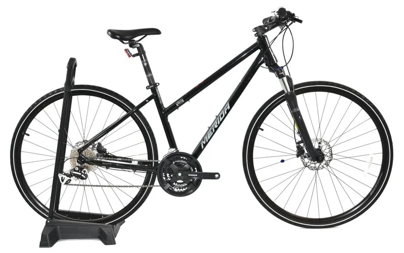 Ex Demo Merida Crossway 20D Women's Hybrid Bike XS 43 cm Black/Silver