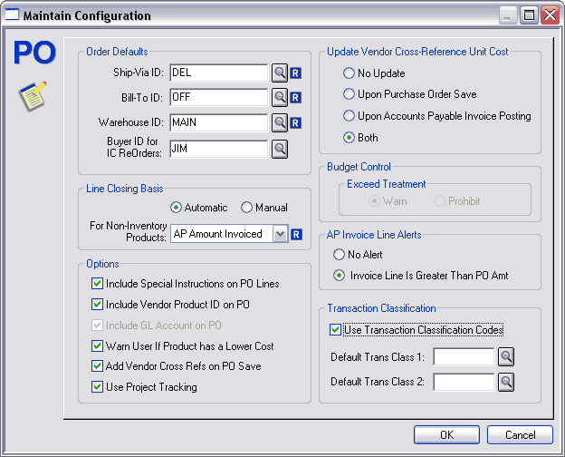 Purchase Order Software Screenshots CYMA