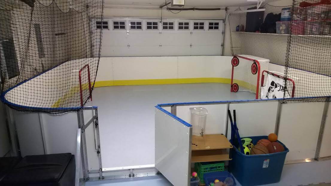 Garage Basement Rinks Hockey Boards & Synthetic Ice D1 Rinks