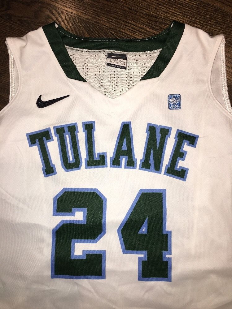 Game Worn Tulane Green Wave Basketball Jersey Used Nike Womens 24 Size