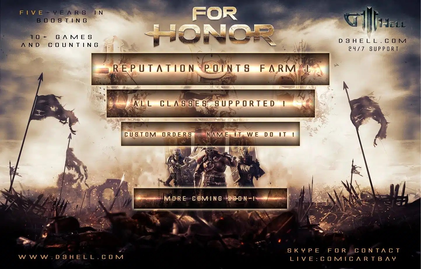 For Honor Boosting Power leveling reputation points Boosting, Accounts & Powerleveling