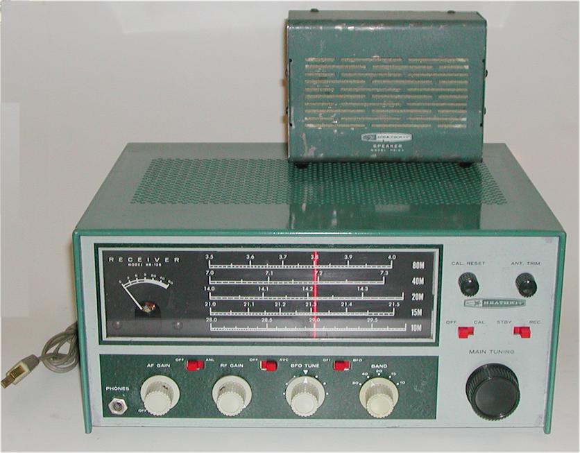 Heathkit Amateur Radio Receiver HR10B with Calibrator HRA101 & HS24