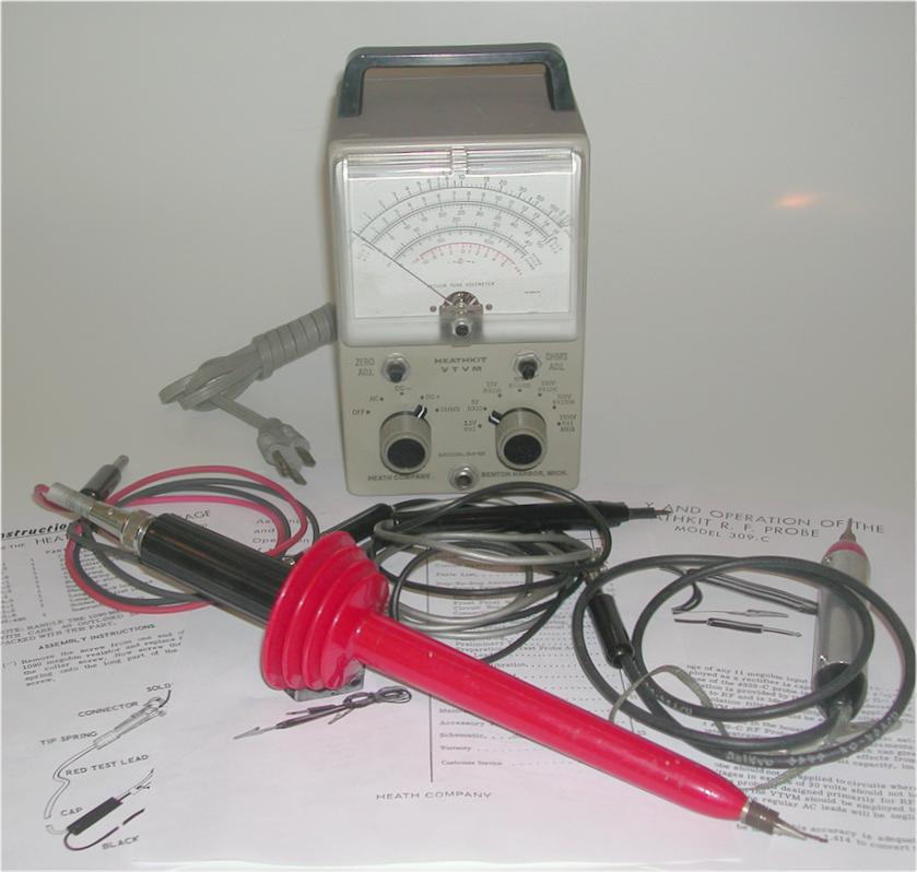 Heathkit VTVM Package IM18, RF Probe, High Voltage Probe