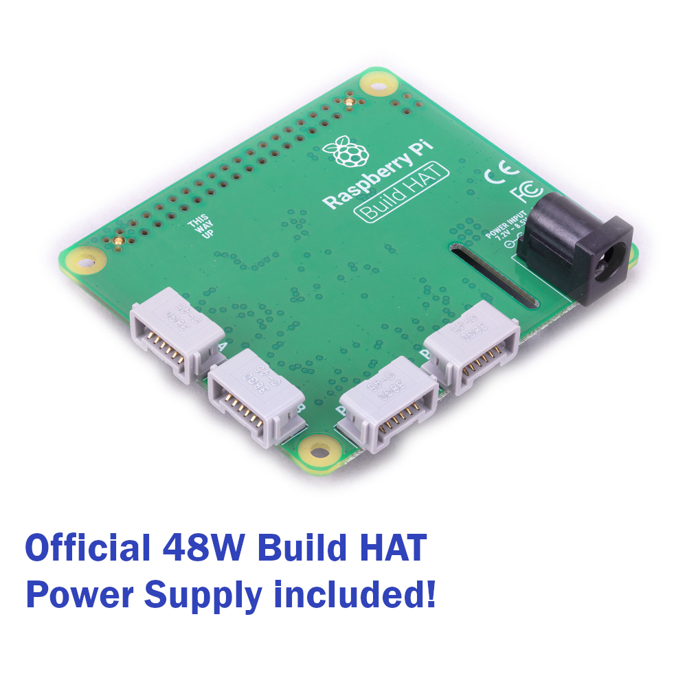 Raspberry Pi Build HAT with Official Build HAT Power Supply DaakyeTech