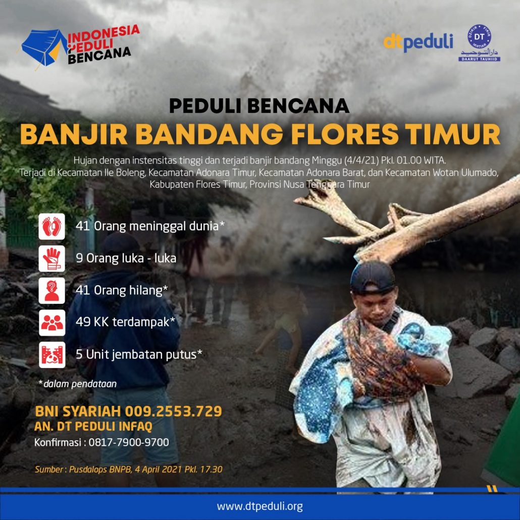 DT Peduli Salurkan Bantuan untuk Korban Bencana Banjir di NTT - Pondok  Pesantren Daarut Tauhiid