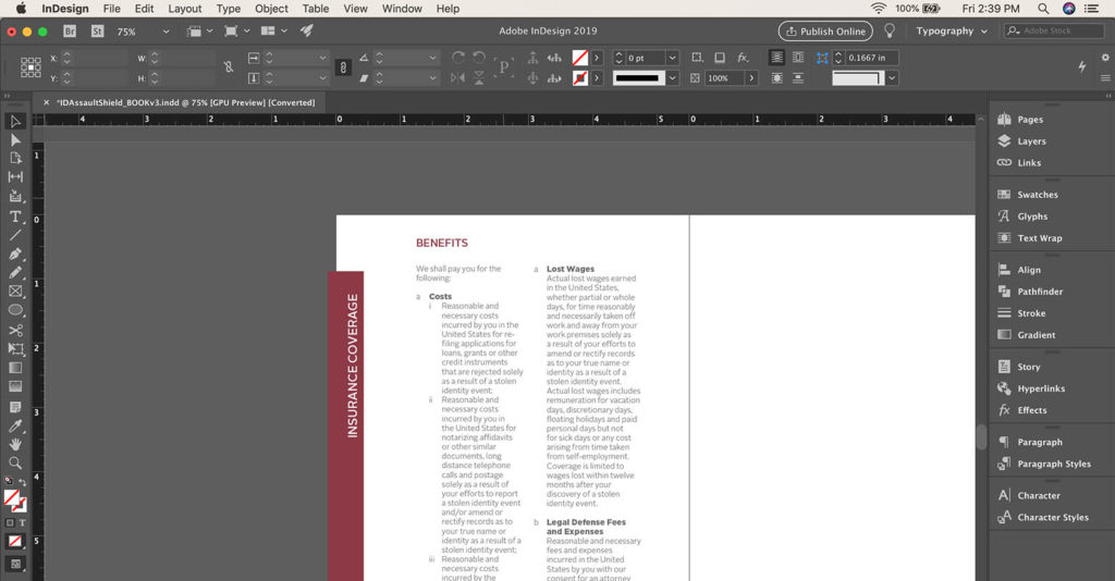 How to create two or more columns in InDesign Design