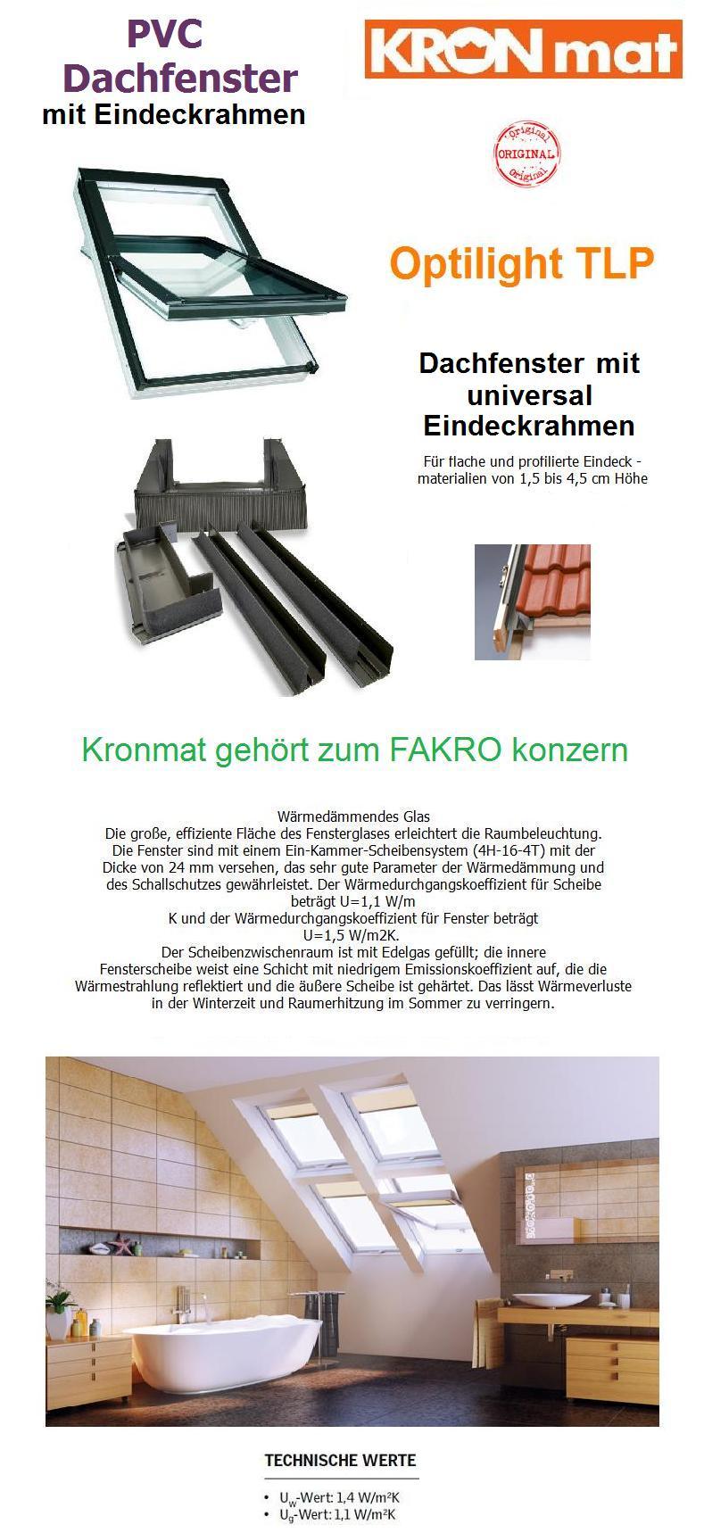 OPTILIGHT TLP DachMax dachfenster shop velux fakro roto kunststoff holz weiss lackiert GGU GGL