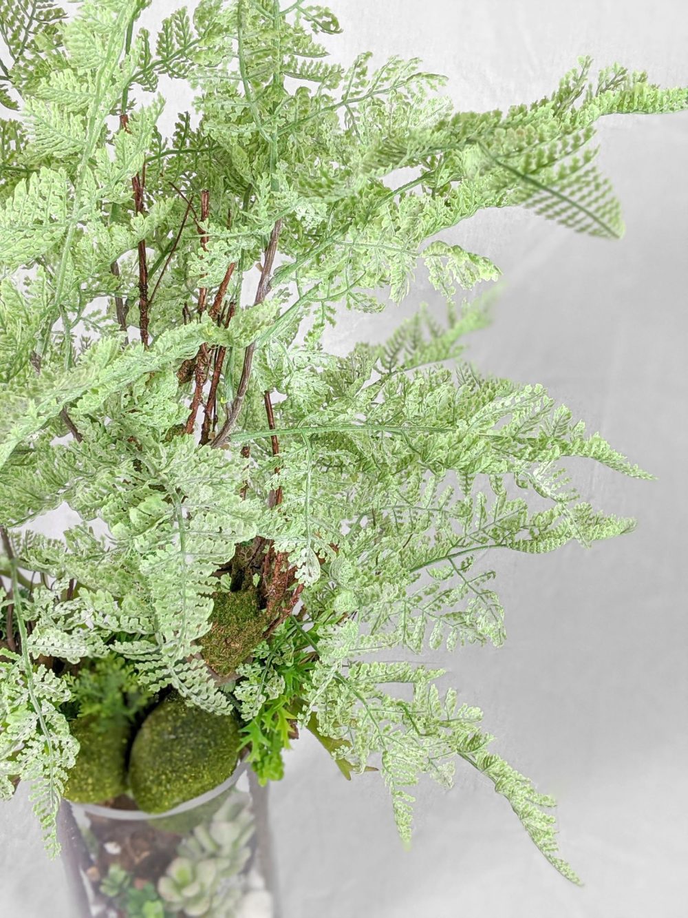 Artificial fern arrangement with glass vase TR 1 Daco Marketing