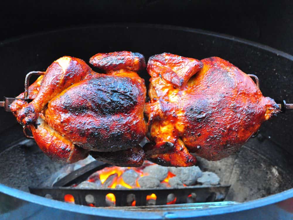 Rotisserie Grilling Barbecued Chicken Dadcooksdinner