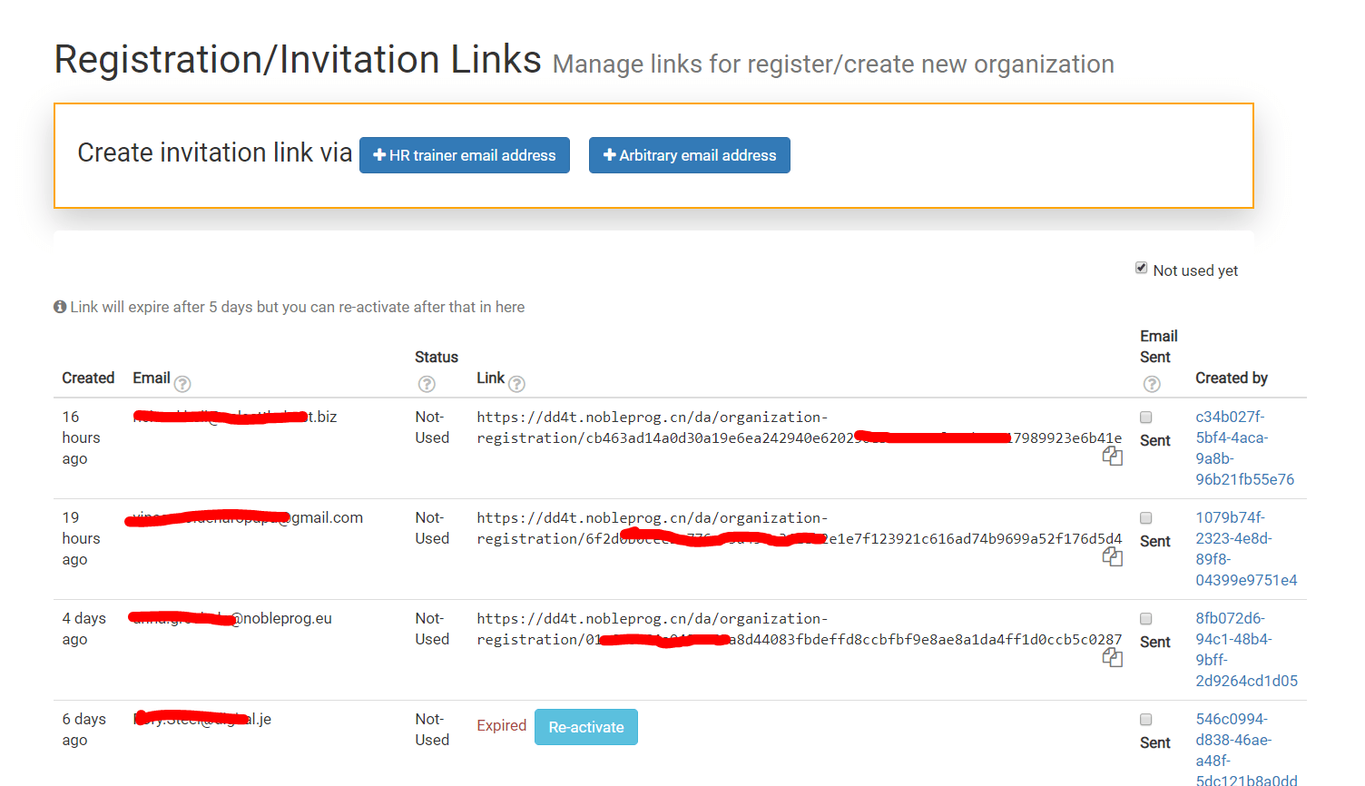 Sending invitation to Join DaDesktop Cloud DaDesktop