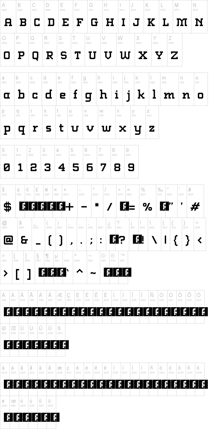 Abstract Slab Font