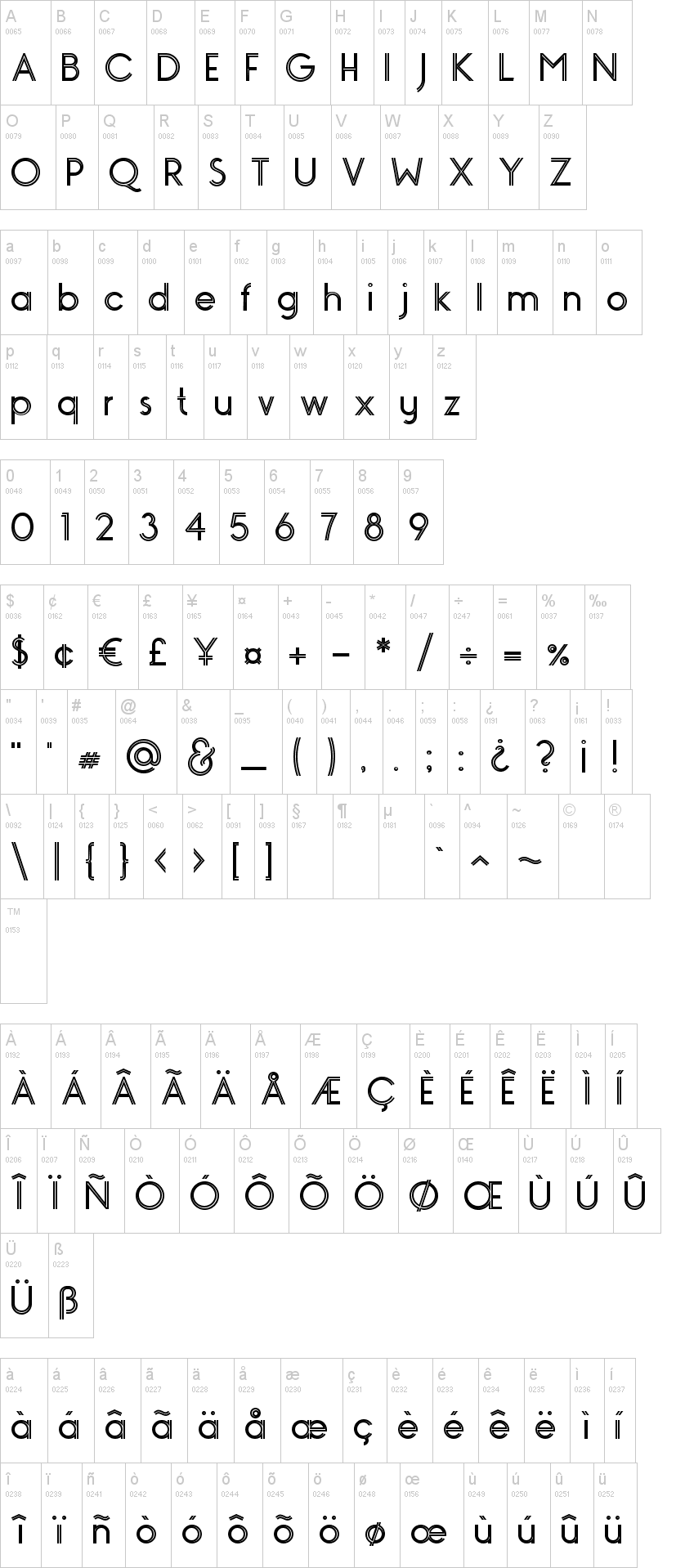 Monopoly Inline Font