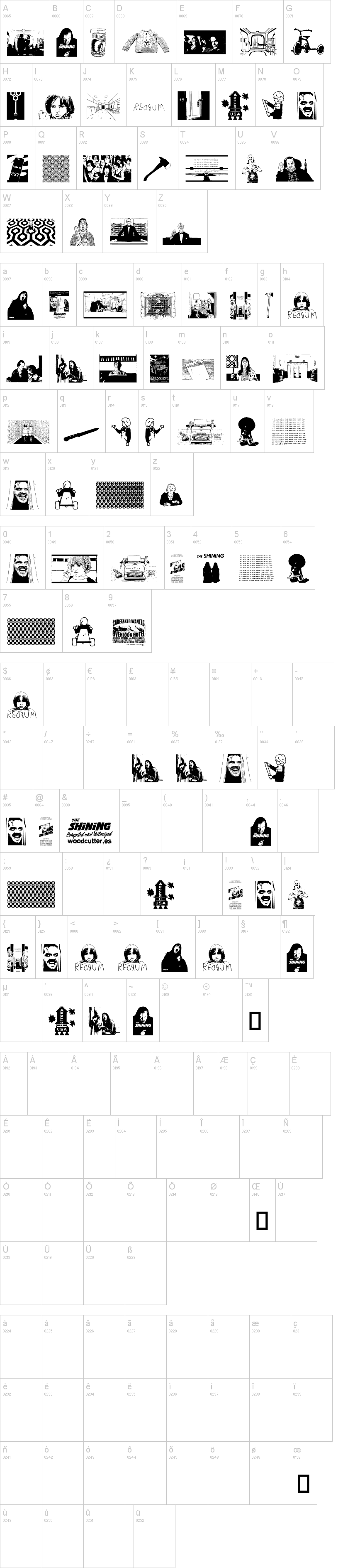 The Shining Font
