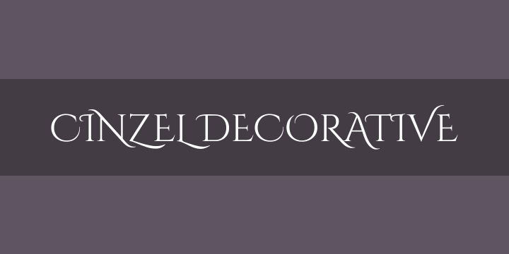 Cinzel Decorative Font Family Dafont Free
