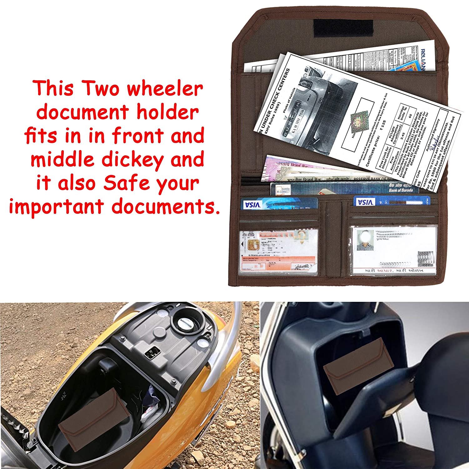 Car Insurance And Registration Holder Set Of 3 Auto Car Registration