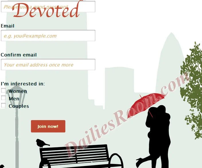 www.devoted.singles Devoted online Dating Site free Registration/Signup