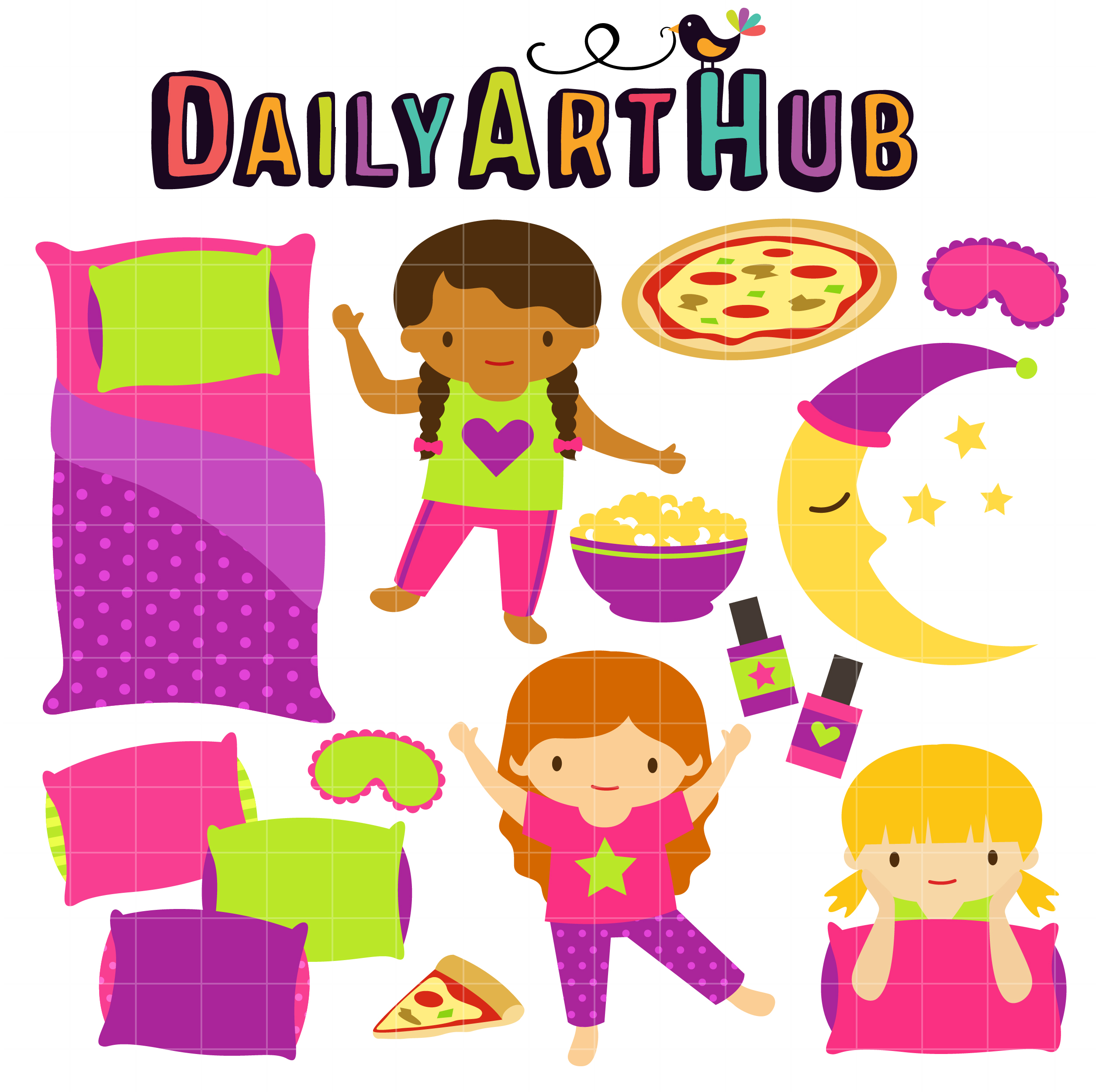 Fun Slumber Party Clip Art Set Daily Art Hub Free Clip Art Everyday