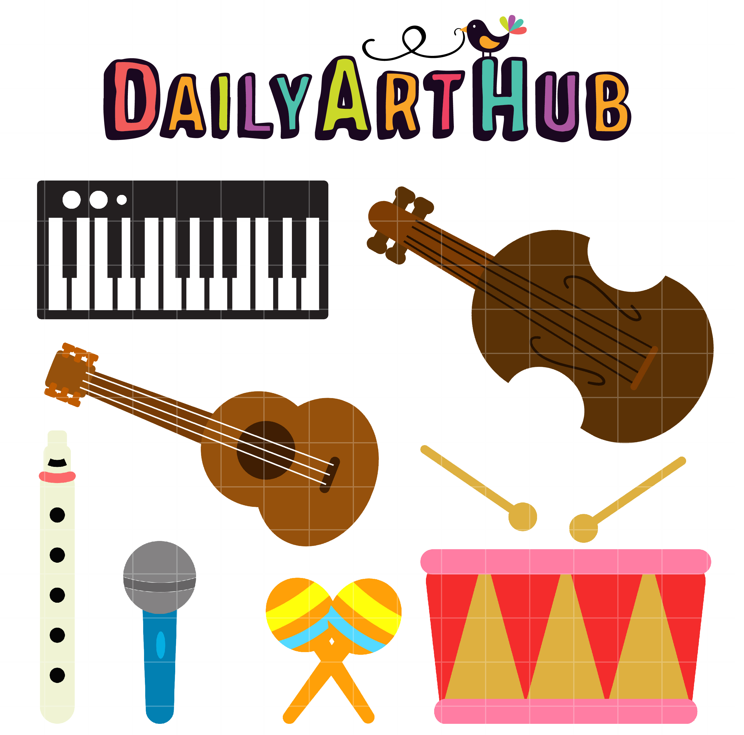 Musical Instruments Clip Art Set Daily Art Hub Free Clip Art Everyday