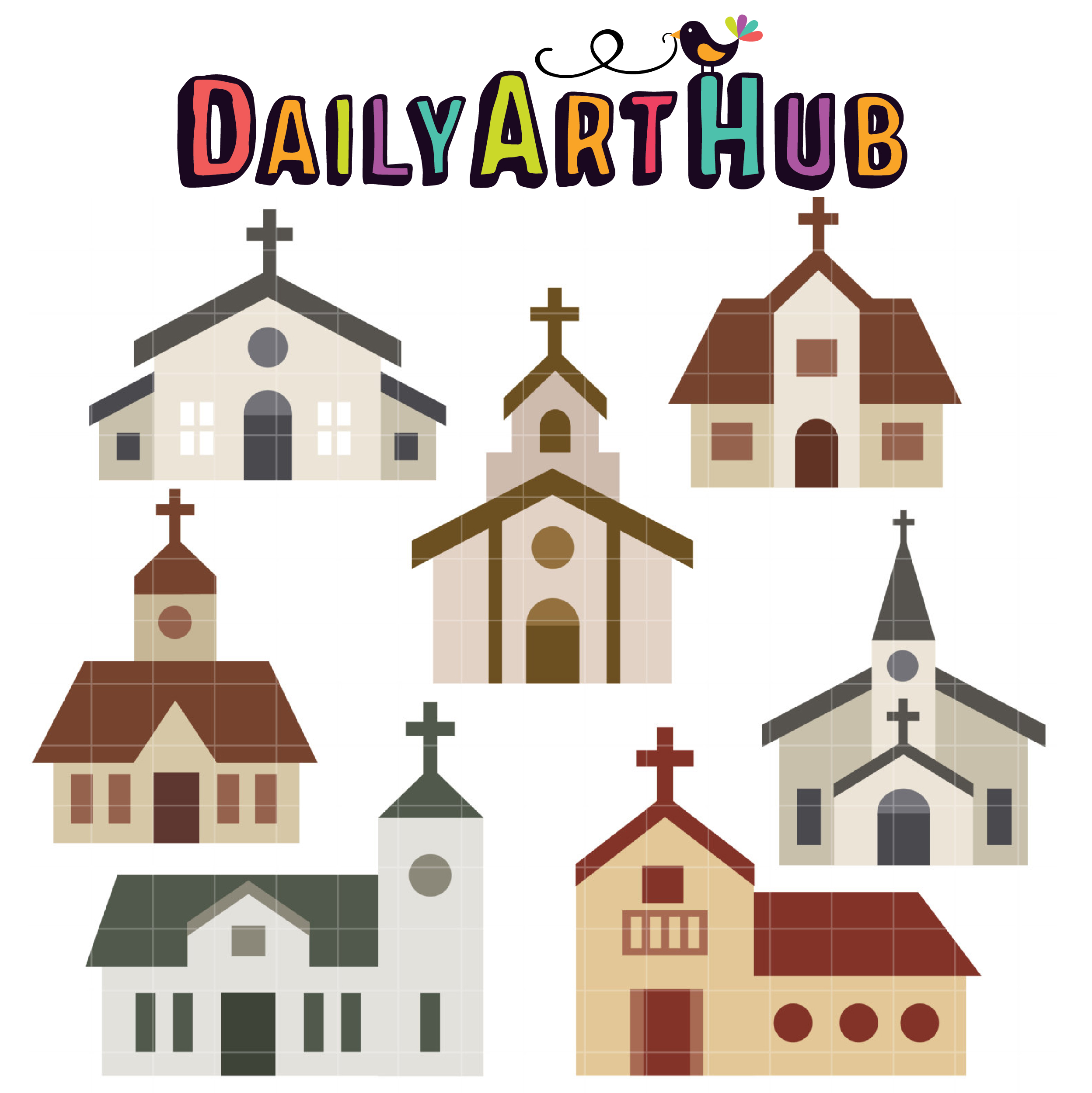 Churches Clip Art Set Daily Art Hub Free Clip Art Everyday