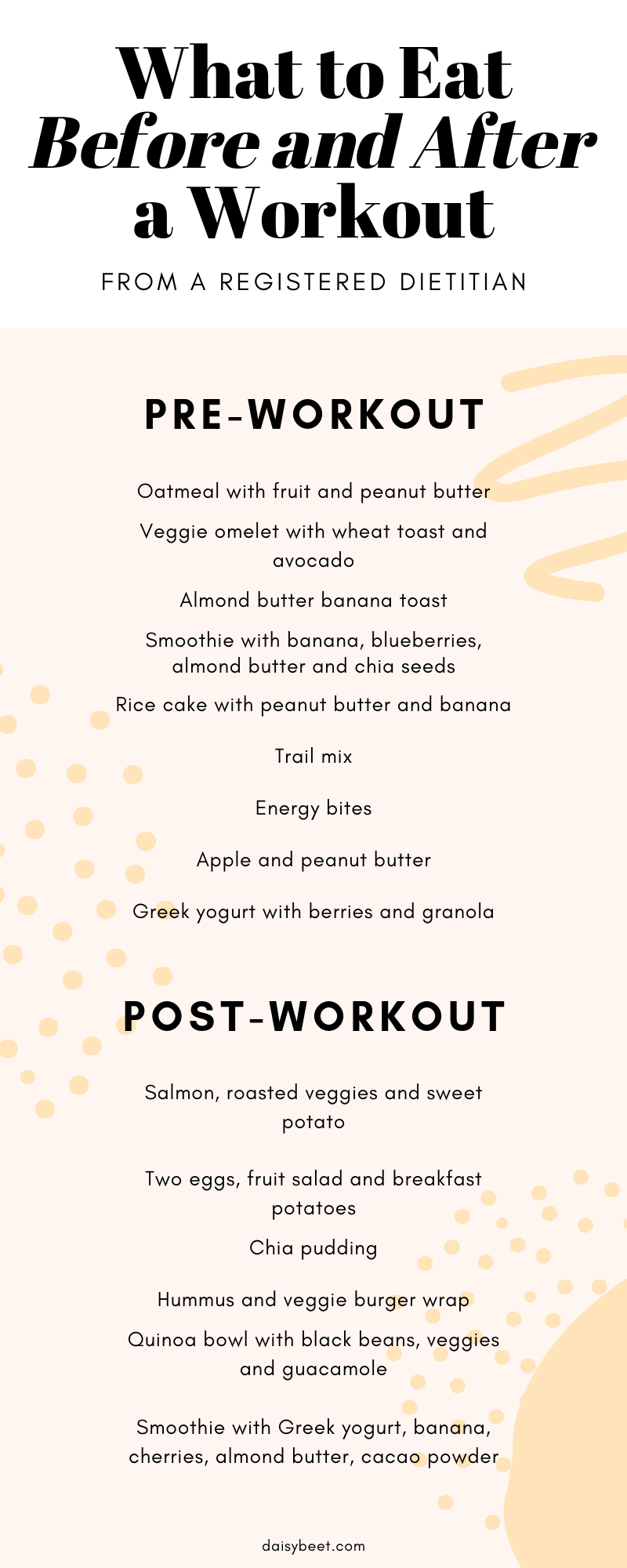 What to Eat Before and After A Workout • Daisybeet
