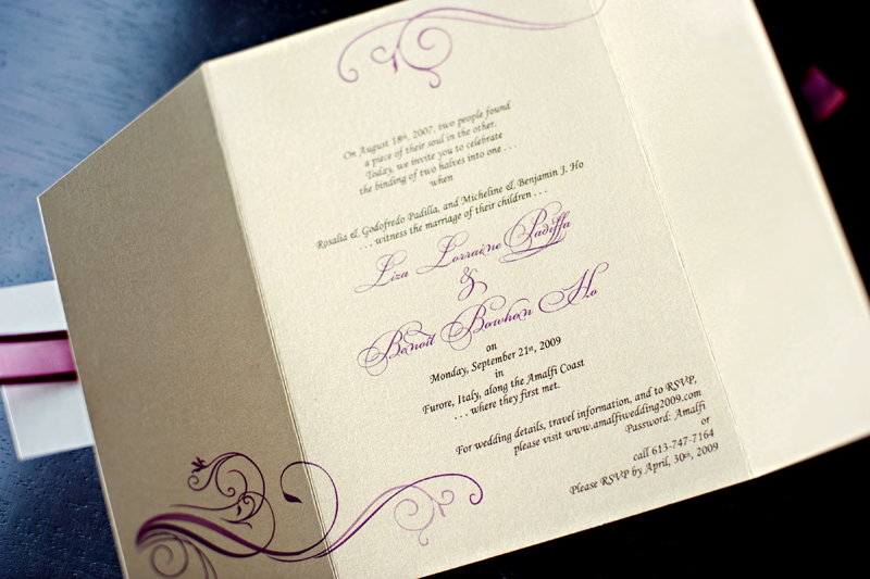 Classic Gatefold Wedding Invitation by Daisy Designs