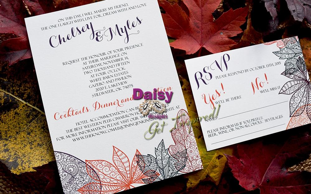 Chelsey S Autumn Rhapsody Invitations By Daisy Designs