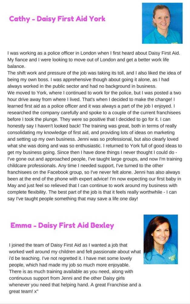 paediatricfirstaidcourseyork Daisy First Aid