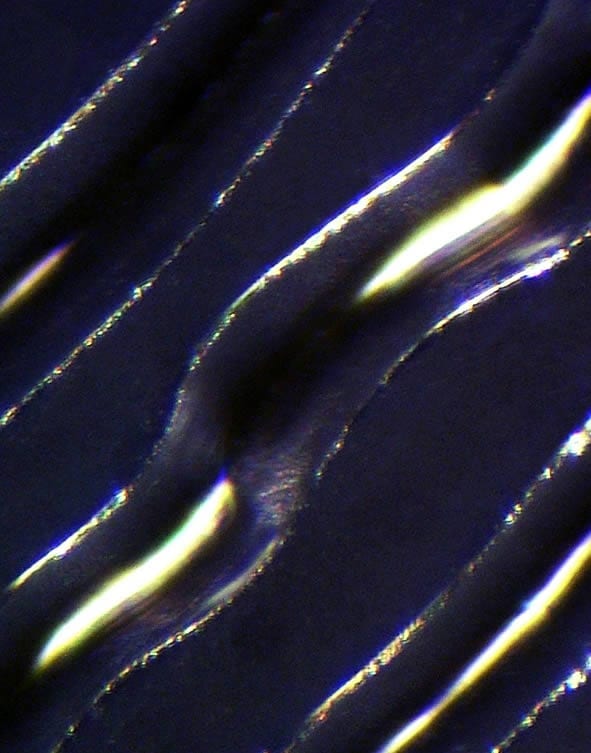 Vinyl Record's Grooves at 1,000x, Using an Electron Microscope DAK