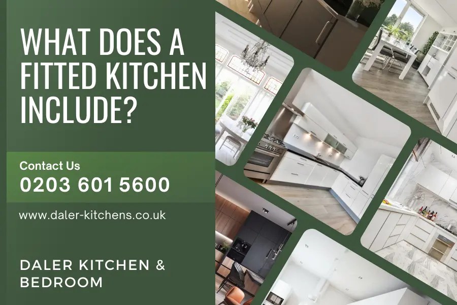 What does a fitted kitchen include?