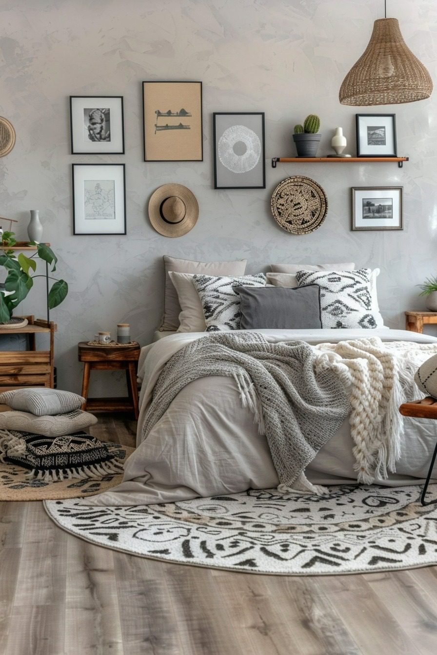 29 Grey Boho Bedroom Decor Ideas
