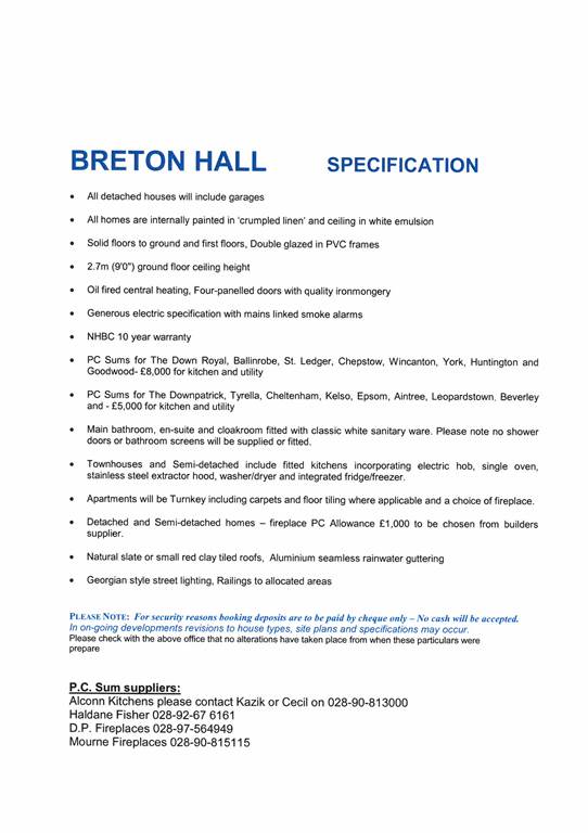 Breton Hall, Boomers Way, Lisburn, new homes for sale in Northern Ireland