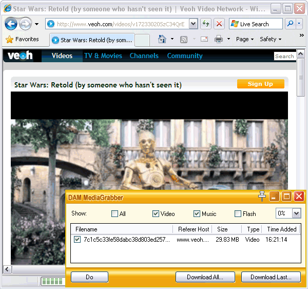 Download Veoh videos