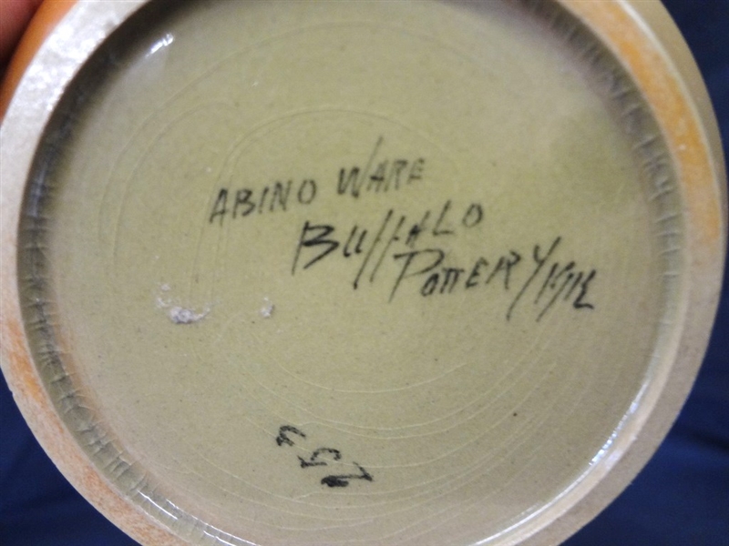 Lot Detail Buffalo Pottery Abino Ware Cup and Saucer Signed C. Harris