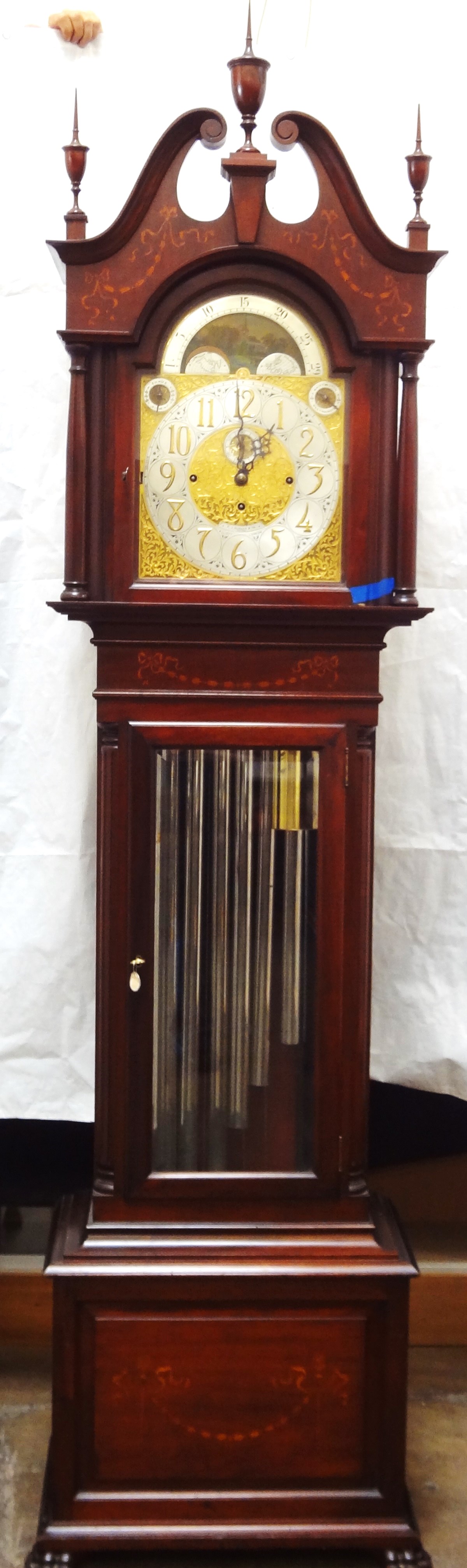 Lot Detail R. J. Horner Grandfather Clock Mahogany Case J.J. Elliott