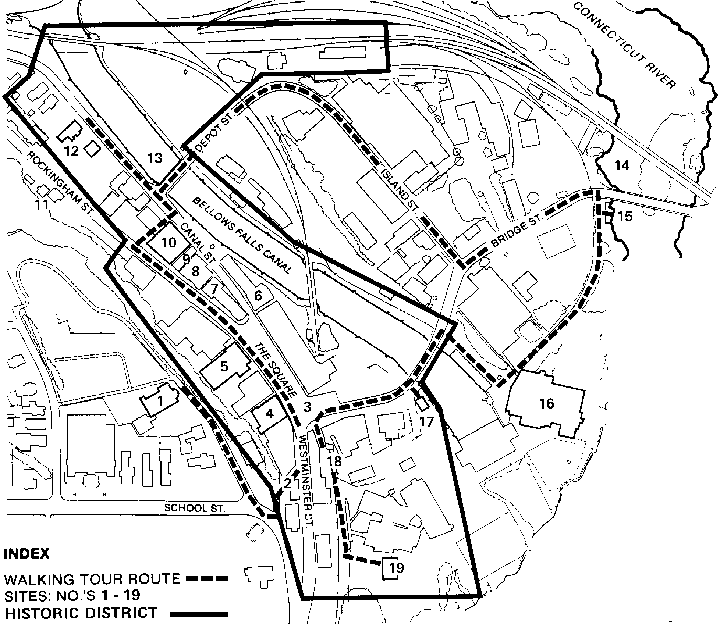Bellows FallsWalking Tour Map