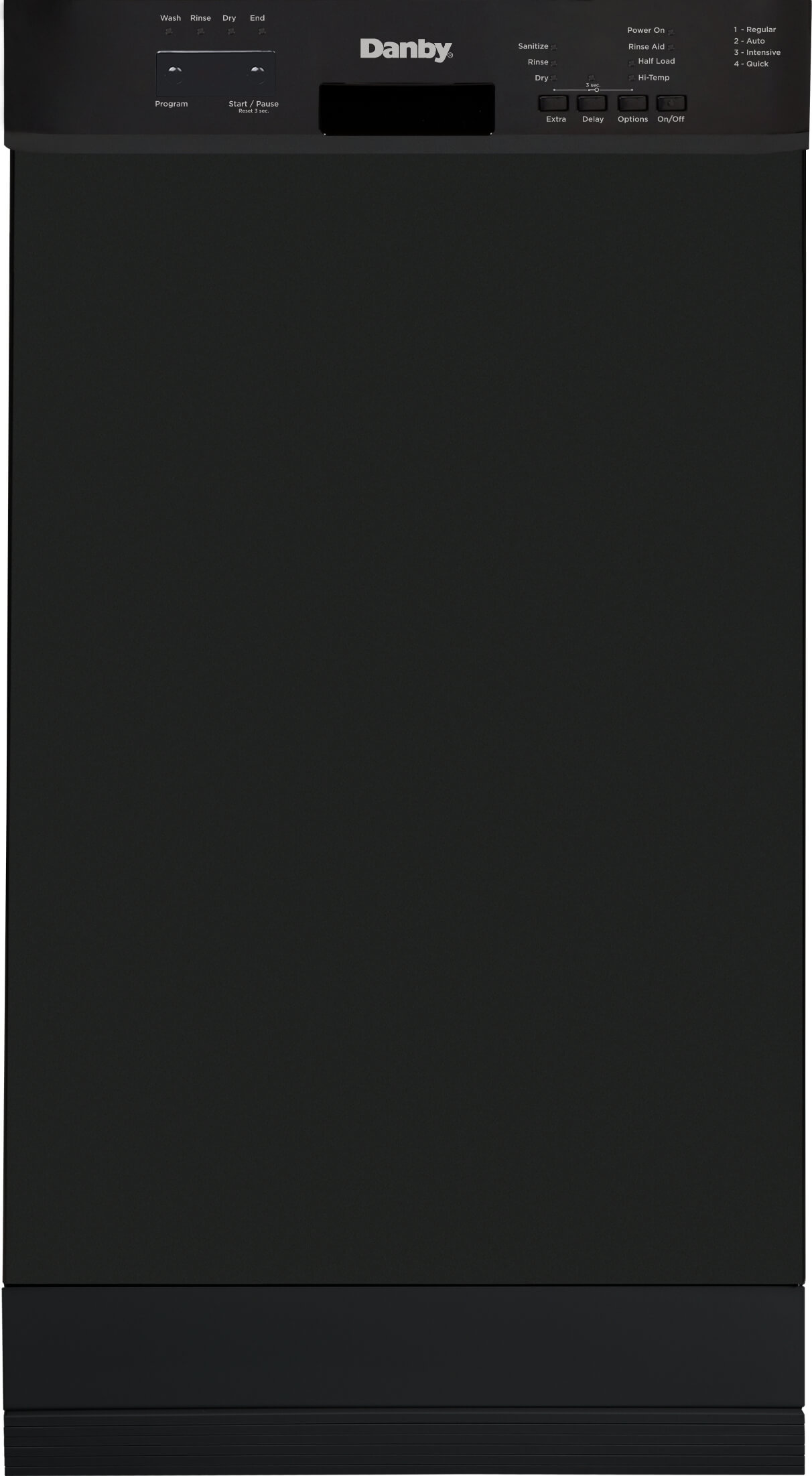 DDW18D1EB Danby 18” Builtin Dishwasher with Front Controls (Black) EN