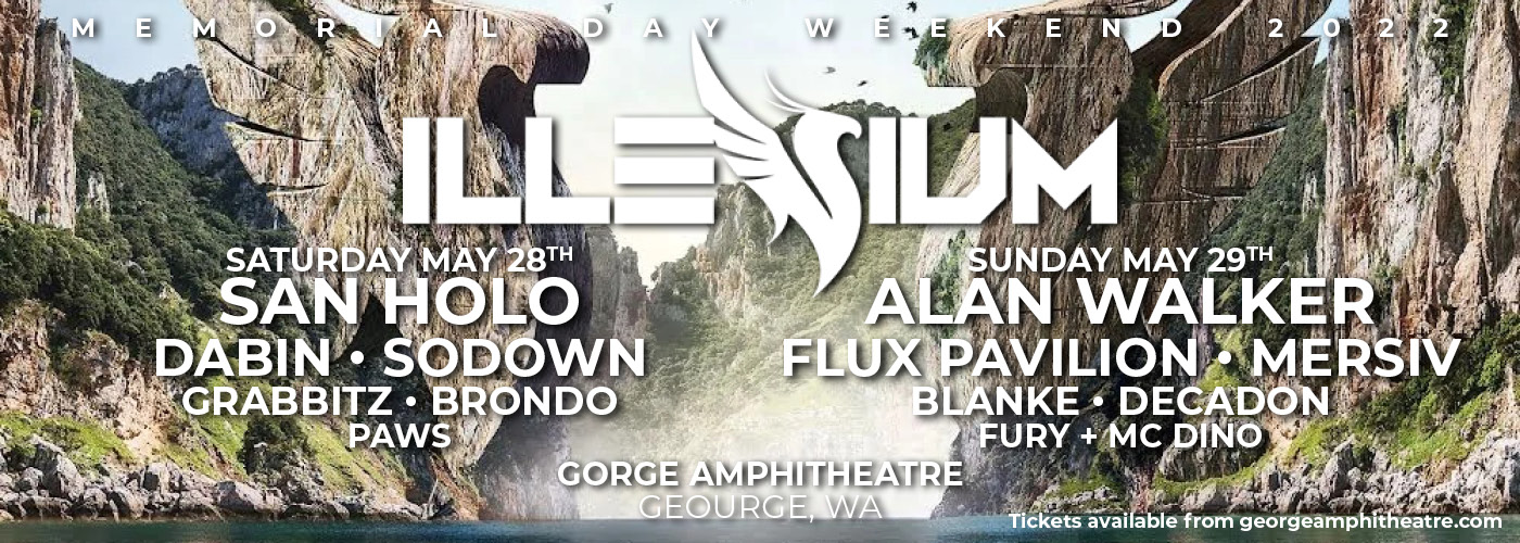 Seattle Events Memorial Day Weekend 2023 Illenium to take hold of the for 2day Memorial Day extravaganza