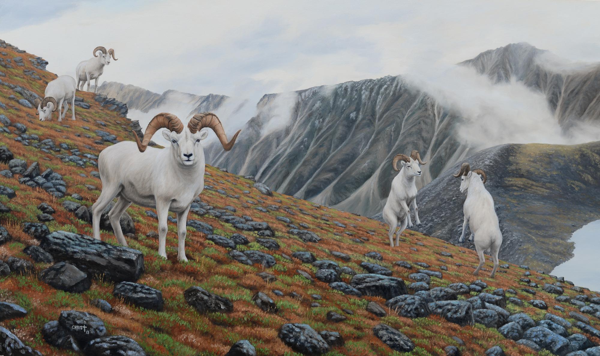 Dan Christ Gallery, Wildlife art prints on canvas, deer art, train art