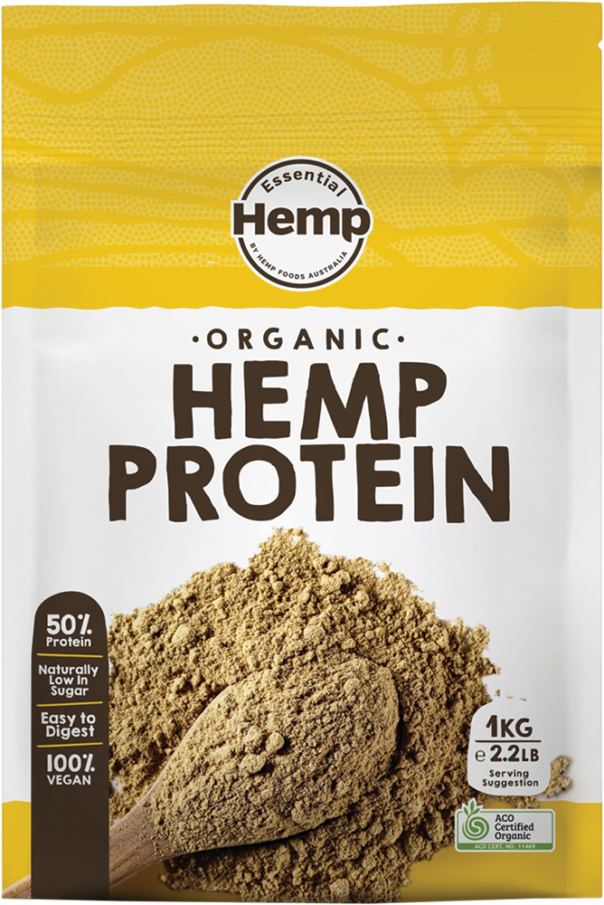 Essential Hemp (Hemp Foods Aus) Pure Hemp Protein Powder 1kg Dancing Leaf