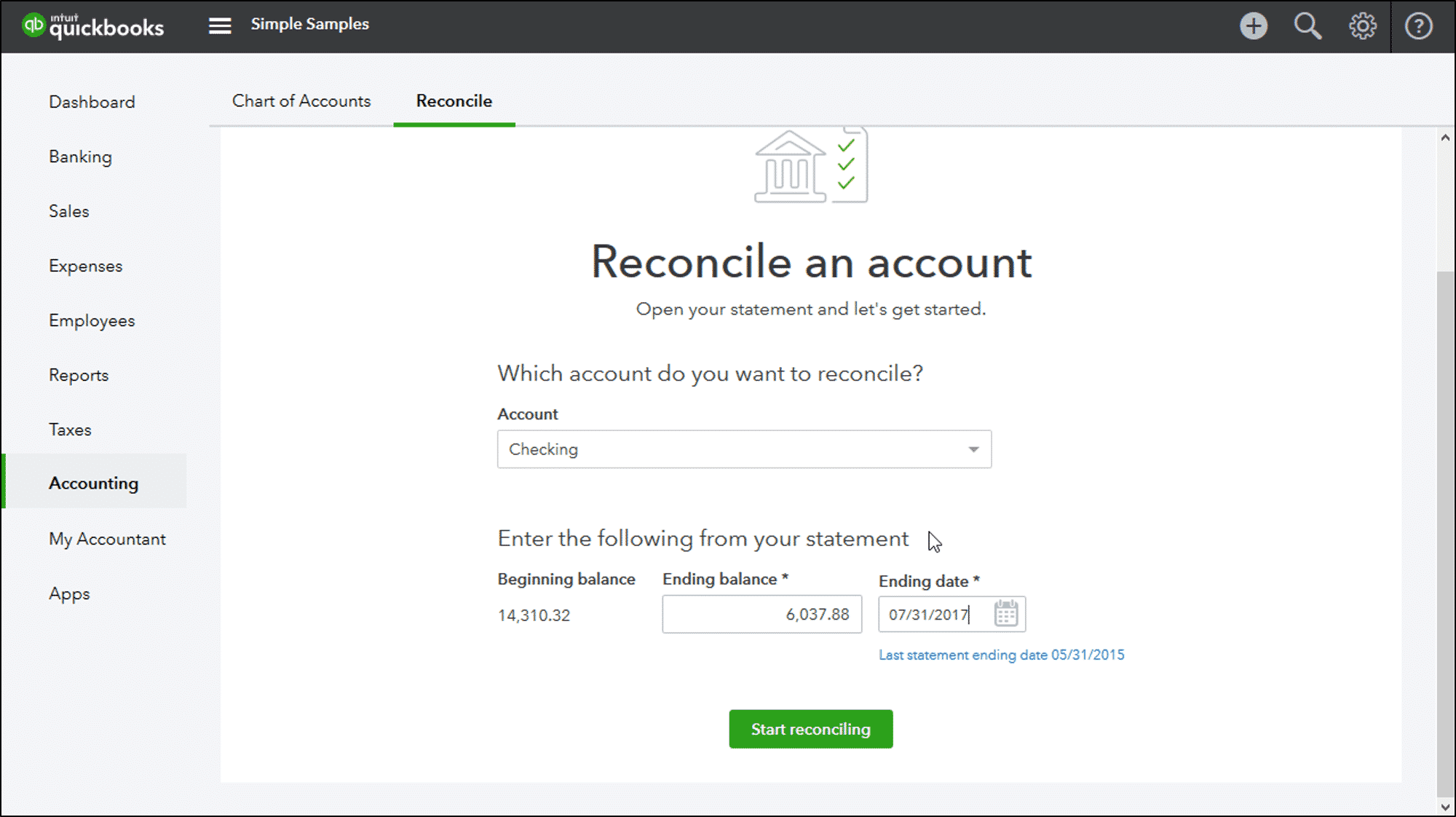 How to Reconcile in QuickBooks Online Account & Bank Statement